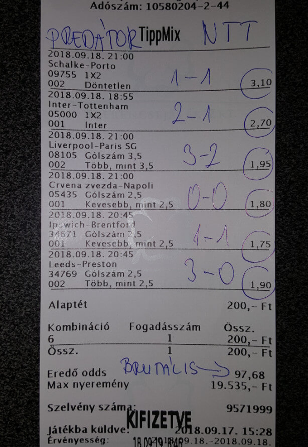 Nyerő Tippmix szisztémák: Tippmix tippek, mérkőzés elemzések, statisztikai adatok. Napi ingyenes tippek. Csatlakozz Magyarország legsikeresebb sportfogadó csapatához! Nyerő Tippmix szisztémák: Tippmix tippek, mérkőzés elemzések, statisztikai adatok. Napi ingyenes tippek. Csatlakozz Magyarország legsikeresebb sportfogadó csapatához!