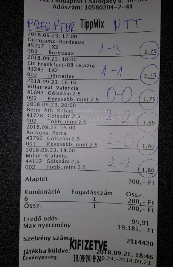 Tippmix és Sportfogadás naponta: Tippmix tippek, mérkőzés elemzések, statisztikai adatok. Napi ingyenes tippek. Csatlakozz Magyarország legsikeresebb sportfogadó csapatához! Tippmix és Sportfogadás naponta: Tippmix tippek, mérkőzés elemzések, statisztikai adatok. Napi ingyenes tippek. Csatlakozz Magyarország legsikeresebb sportfogadó csapatához!