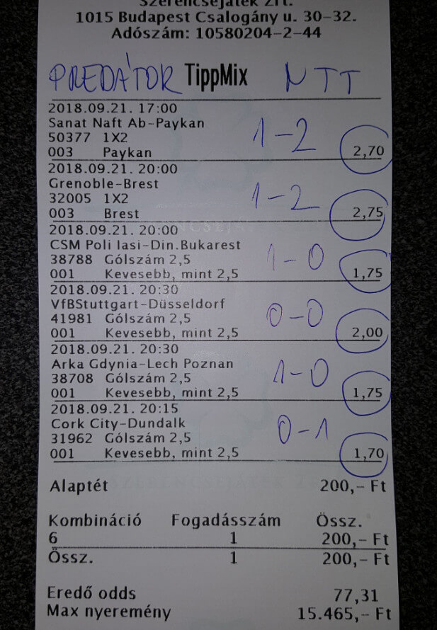 Tippmix és Sportfogadás: Tippmix tippek, mérkőzés elemzések, statisztikai adatok. Napi ingyenes tippek. Csatlakozz Magyarország legsikeresebb sportfogadó csapatához! Tippmix és Sportfogadás: Tippmix tippek, mérkőzés elemzések, statisztikai adatok. Napi ingyenes tippek. Csatlakozz Magyarország legsikeresebb sportfogadó csapatához!