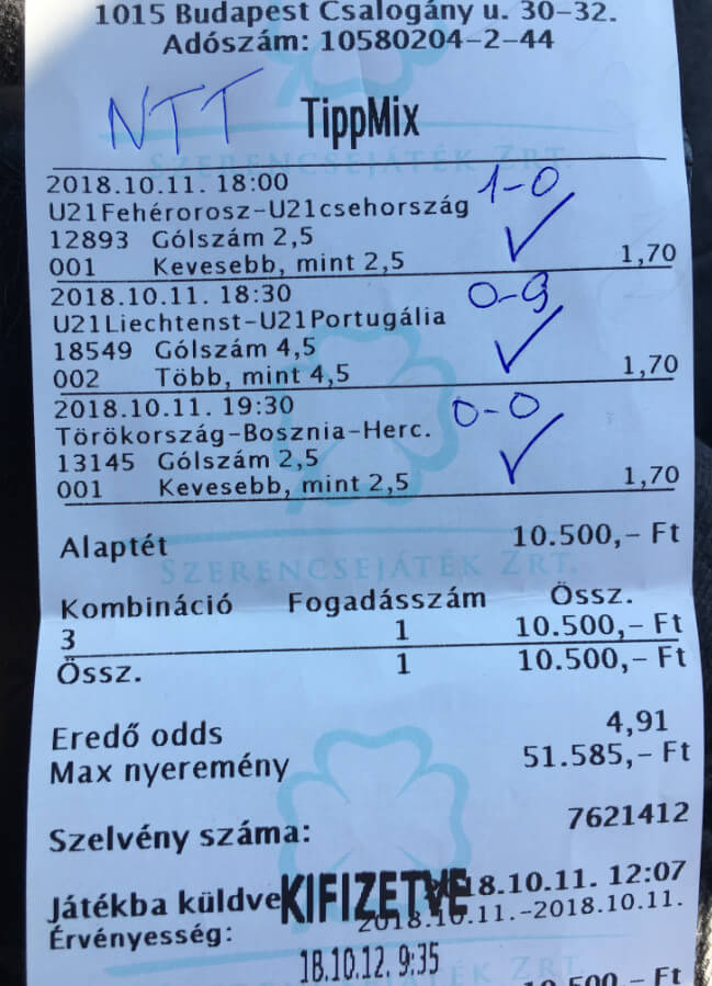 Tuti tippek - Nyerő mixek: Tippmix tippek, mérkőzés elemzések, statisztikai adatok. Napi ingyenes tippek. Csatlakozz Magyarország legsikeresebb sportfogadó csapatához! Tuti tippek - Nyerő mixek: Tippmix tippek, mérkőzés elemzések, statisztikai adatok. Napi ingyenes tippek. Csatlakozz Magyarország legsikeresebb sportfogadó csapatához!